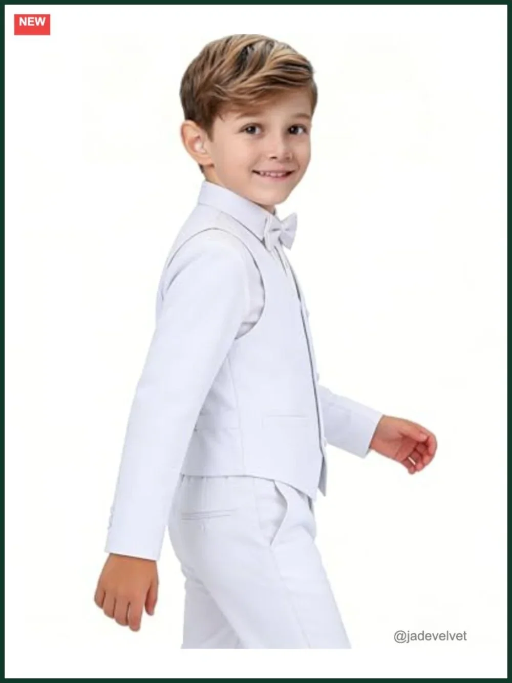 5-Piece Boys Formal Suit Tuxedo Wedding Ring Bearer Outfit